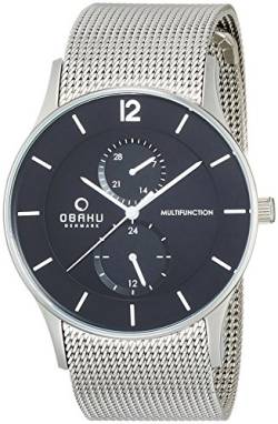 Obaku Denmark Herren-Armbanduhr XL Analog Quarz Edelstahl beschichtet V157GMCBMC von Obaku