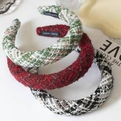 Weihnachtsstirnbänder für Erwachsene, 3pcs Wollstrick -Haarband, breite schlichte Stirnbänder, Mode Haarzubehör für Mädchen Frauen Holiday Party Geschenke von Obelunrp