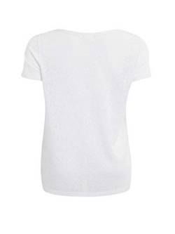 Object Damen OBJTESSI SLUB S/S V-Neck NOOS T-Shirt, per Pack Weiß (White White), 40 (Herstellergröße: L) von Object