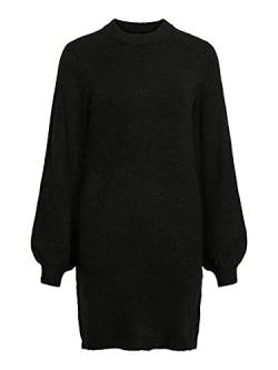 Object NOS Damen OBJEVE NONSIA L/S Knit Dress NOOS Kleid, per Pack Schwarz (Black Black), 40 (Herstellergröße: L) von Object