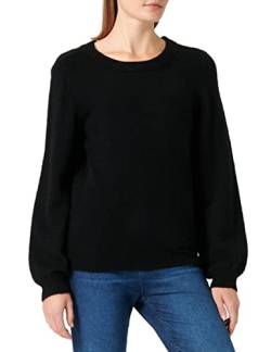 Object NOS Damen OBJEVE NONSIA LS KNIT PULLOVER NOOS Pullover,, per pack Schwarz (Black Black), 38 (Herstellergröße: M) von Object