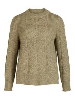 Object Women's OBJNOVA Stella L-S Knit NOOS Pullover, Sage-Detail:Melange, S, 23030186 von Object