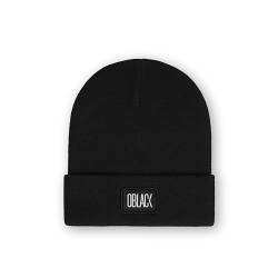 Oblack Mütze Herren Winter | Black Damen Beanie Warme | Schwarz Wintermütze Strickmütze | Dehnbare Weiche Wollmütze mit Bündchen | Weich & Stretchy Atmungsaktiv Unisex Mütze von Oblack