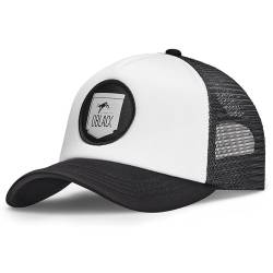 Oblack Trucker Cap Weiß Cap Herren Classic Black Basecap Herren Kappe Herren mit Schwarz Mütze für Damen Snapback Caps Männer Hut - Baseball Cap von Oblack