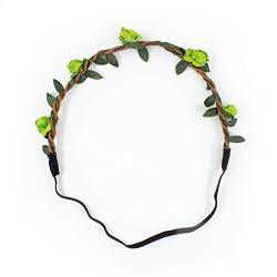 Oblique-Unique® Blumen Haarband Stirnband Blumenkranz Haarschmuck Kopfschmuck Bohemia Style - Farbe wählbar - (Grün) von Oblique-Unique