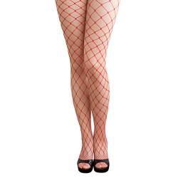 Oblique Unique® Sexy Rote Netz Strumpfhose - grobe Maschen von Oblique Unique