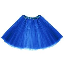 Oblique Unique® Tutu Tütü Reifrock Unterrock Petticoat Damen Frauen Rock als Kostüm Accessoire für Fasching Karneval Motto Party Einheitsgröße (Dunkelblau) von Oblique Unique