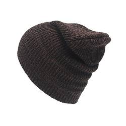 Oblique Unique® XXL Long Slouch Beanie Strickmütze Wintermütze Lang Mütze Mützen Oversized (Schwarz-Braun) von Oblique Unique