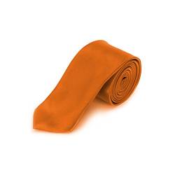 Oblique-Unique schmale Krawatte, Farbe wählbar (Orange) von Oblique Unique