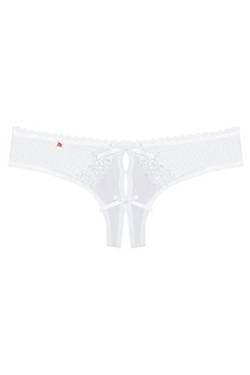 Obsessive Damen Alabastra Open Thong Unterwäsche, White, L/XL (1er Pack) von Obsessive