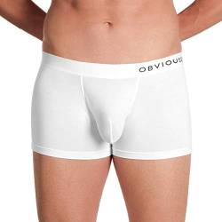 Obviously PrimeMan AnatoMAX Boxershorts, 7,6 cm Bein, Herren-Unterwäsche, weiß, M von Obviously