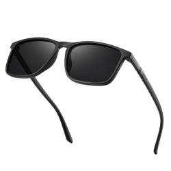 Occhsouo Sonnenbrille Herren Polarisiert - Damen Vintage leichter Rahmen UV400 Schutz CAT 3 CE Schwarz Sunglasses Men Retro Sport Sonnenbrillen v20 von Occhsouo