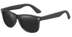 Occhsouo Sonnenbrille Herren Polarisiert - Damen Vintage leichter Rahmen UV400 Schutz CAT 3 CE Schwarz Sunglasses Men Retro Sport Sonnenbrillen v40 von Occhsouo