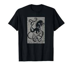 Occult Kraken Tarot Card Vintage Gothic Baphomet Squid Death T-Shirt von Occult Baphomet Tarot Card Satanic Devil