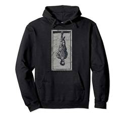 Occult The Hanged Man Tarot Card Vintage Witchcraft Medieval Pullover Hoodie von Occult Baphomet Tarot Card Satanic Devil