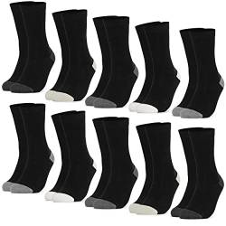 Occulto 10 PAAR SOCKEN für DAMEN aus BAUMWOLLE (Modell: Gertrud) Schwarz-grau 35-38 von Occulto