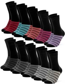 Occulto Damen Farbige Socken 10er Pack (Modell: Laura) Mix 35-38 von Occulto