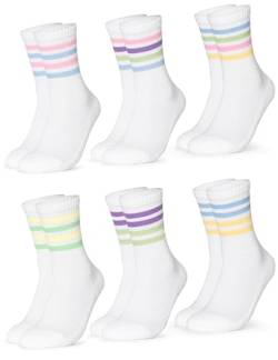 Occulto Damen Retro Tennissocken 6er Pack (Modell: Steffi) 80s 39-42 von Occulto