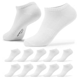 Occulto Damen Sneaker Socken 10er Pack (Modell: Diana) Weiß 35-38 von Occulto