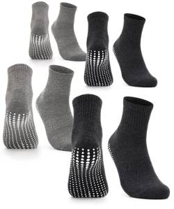 Occulto Damen Stoppersocken 2-4 Paar (Modell: Madeleine) 4 Paar| Schwarz,Grau 39-42 von Occulto