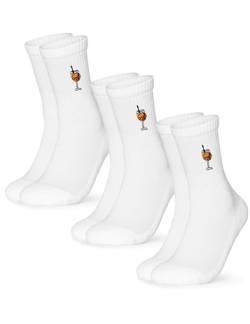 Occulto Damen & Herren Motiv Tennissocken 3er Pack (Modell: Robin), Statement Tennis Socken Sprizz 35-38 von Occulto