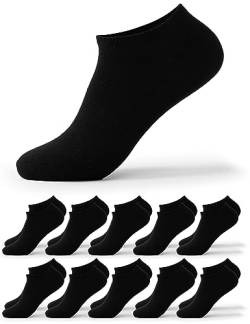 Occulto Herren Basic Sneaker Socken 10-20er Pack (Modell: Alex) 10 X Schwarz 43-46 von Occulto