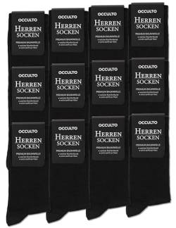 Occulto Herren Business Socken 6-12er Pack (Modell: Jordan) 12 X Schwarz 39-42 von Occulto