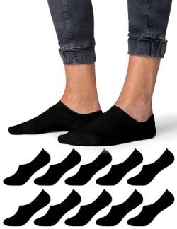 Occulto Herren Füsslinge Sneaker Socken 10er Pack (Modell: Strolch) Schwarz 43-46 von Occulto