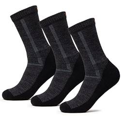 Occulto Herren Merino Wandersocken 3er Pack (Modell: Reinhold) Anthrazit 47-50 von Occulto