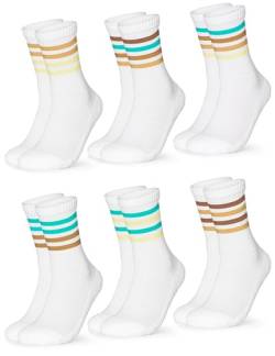 Occulto Herren Retro Tennissocken 6er Pack (Modell: Roger) 70s 39-42 von Occulto