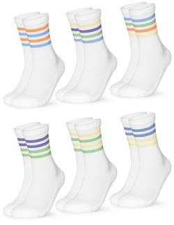 Occulto Herren Retro Tennissocken 6er Pack (Modell: Roger) 80s 39-42 von Occulto