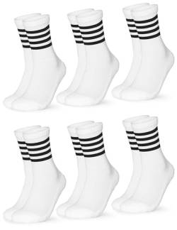 Occulto Herren Retro Tennissocken 6er Pack (Modell: Roger) Mix Schwarz 47-50 von Occulto