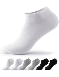 Occulto Herren Sneaker Socken 6-12er Pack (Modell: Christian) 2 X Schwarz 2 X Grau 2 X Weiß 43-46 von Occulto