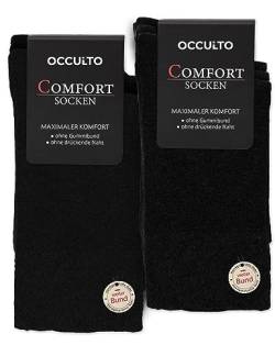 Occulto Herren Socken ohne Gummibund 10er Pack (Modell: Philipp) 10 X Schwarz 47-50 von Occulto