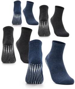 Occulto Herren Stoppersocken 2-4er Pack (Modell: Andi) 4 Paar - Schwarz Navy 43-46 von Occulto