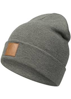 Occulto Leatherpatch Winter Mütze Beanie Charcoal von Occulto