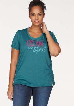 Große Größen: T-Shirt, schwarz-petrol, Gr.48/50 von Ocean Sportswear