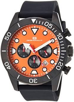 Oceanaut Herren Naval Edelstahl Quarz Silikon Armband Schwarz 23 Casual Watch (Modell: OC1312) von Oceanaut