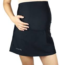 Oceanlily Umstandsmode mit hoher Taille über dem Bauch, Schwarzer Skort, X-Large von Oceanlily