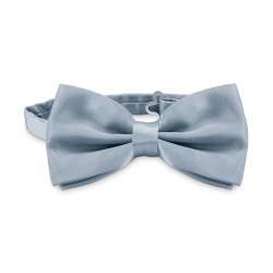 OcioDual Elegante Fliege für Männer in Grau Unifarbenes Design mit verstellbarem Clip-Hakenverschluss, 12 cm x 6 cm, Feiern, Partys, Arbeit, Hochzeiten und Events von OcioDual