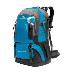 OcioDual Rucksack 40L, Hellblau Farbe, Wasserdicht mit Verschiedenen Fächern, Reißverschlüssen, Gepolsterten Griffen und Verstellbaren Sicherheitsgurten für Hiking, Trekking von OcioDual