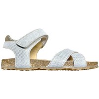 Ocra Ocra Mädchen Sandalen mit Klett pflanz. geg. Weiß Gold Sandalette von Ocra