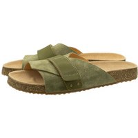 Ocra Ocra Sandalen Pantoletten Damen 299 Leder Grün Oliv Pumps von Ocra