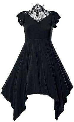 Ocultica Gothic Kleid Frauen Mittellanges Kleid schwarz L von Ocultica