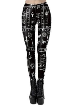 Ocultica Occult Symbol Leggings Frauen Leggings schwarz M 88% Polyester, 12% Elasthan Gothic, Rockwear von Ocultica