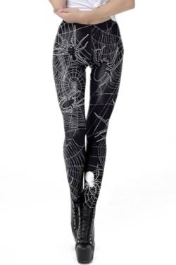 Ocultica Spider Leggings Frauen Leggings schwarz XXL 88% Polyester, 12% Elasthan Gothic, Rockwear von Ocultica