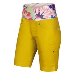 Ocun W Sansa Shorts Gelb - Bequeme Trendige Damen Baumwoll Klettershorts, Größe S - Farbe Yellow Antique Moss von Ocun