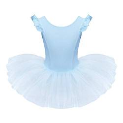 Kinder Mädchen Ballettkleidung Kleinkind Baby Fliegen Ärmel Baumwolle Body Tanzbody Turnanzug Tüll Tütü Ballettanzug Balletttrikot Balettkleider Tanzkleid Ballerina Kleider Blau 2-3 Jahre von Odizli