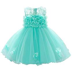 Odizli Kleinkind Baby Mädchen Kleidung Ärmellos Blumen Spitze Stickerei Tüll Tutu Prinzessin Kleider Hochzeit Brautjungfer Festliches Taufkleid 1. Geburtstag Partykleid Abendkleid C#Grün 12-18 Monate von Odizli