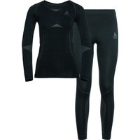 ODLO SET PERFORMANCE EVOLUTION WARM WOMEN Longsleeve & Hose 2024 black/graphite grey - L von Odlo